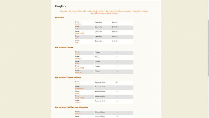 Screenshot Einkaufsmanager