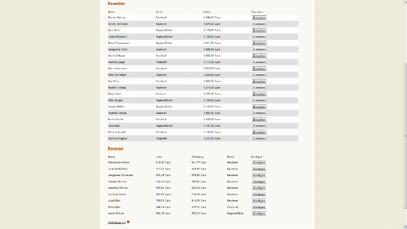 Screenshot Einkaufsmanager