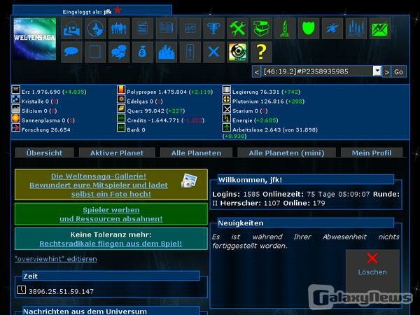 Screenshot Weltensaga