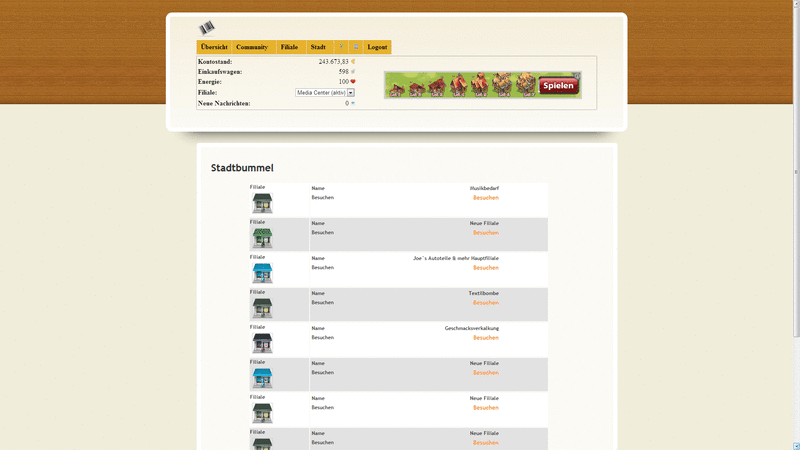 Screenshot Einkaufsmanager