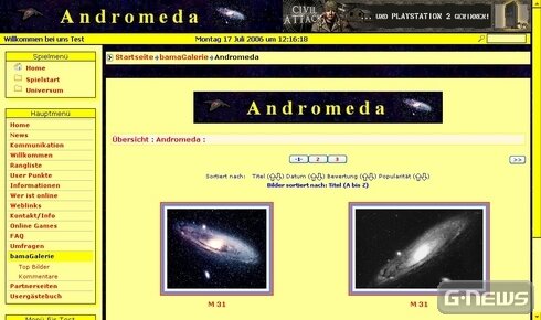 Screenshot Andromeda