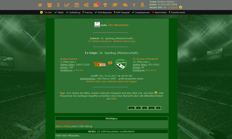 Screenshot KSM-Soccer