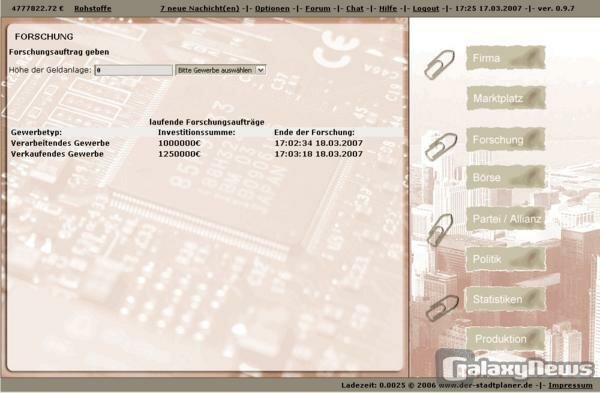 Screenshot Stadtplaner