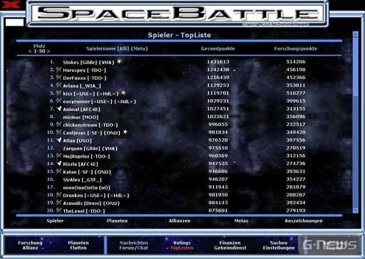 Screenshot SpaceBattle
