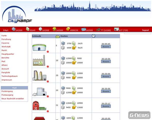 Screenshot Citykampf