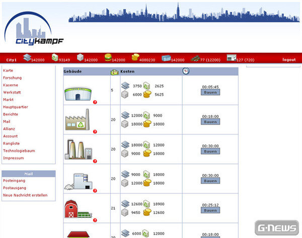 Screenshot Citykampf