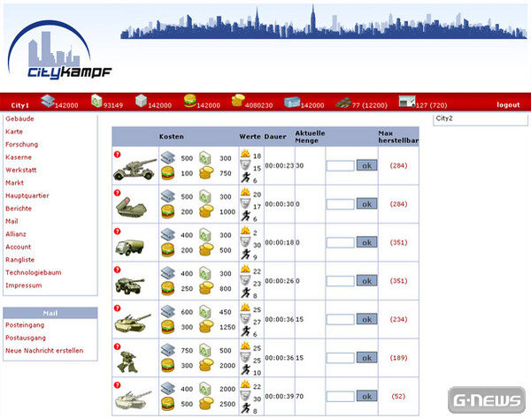 Screenshot Citykampf