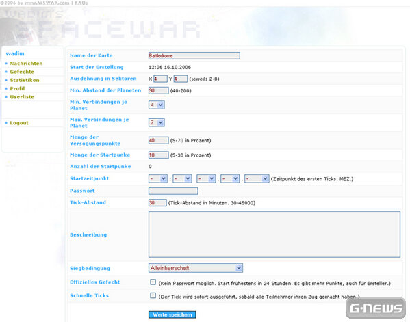 Screenshot Wadim's Spacewar