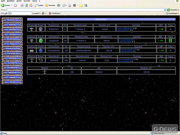 Screenshot Projekt Neuland
