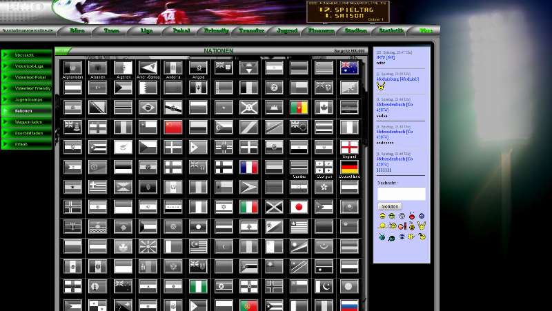 Screenshot FMO-Online Fussball Manager