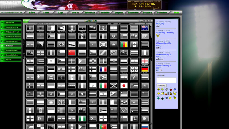 Screenshot FMO-Online Fussball Manager