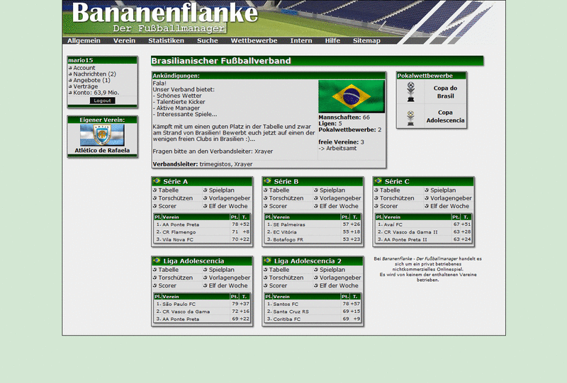 Screenshot Bananenflanke - Der Fußballmanager