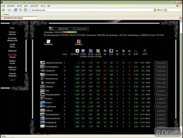 Screenshot Decision in outer Space