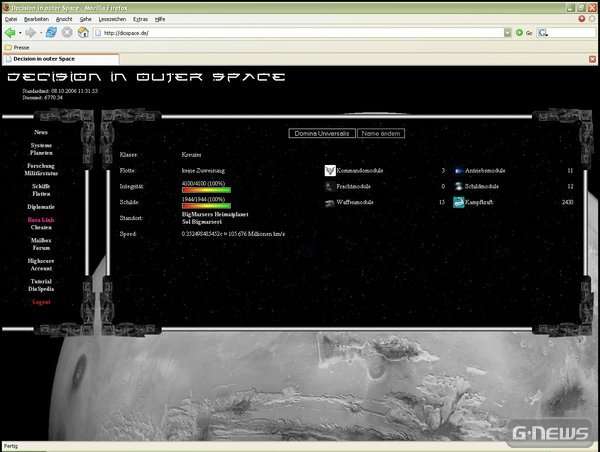 Screenshot Decision in outer Space