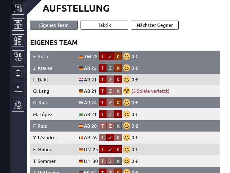 Screenshot Anpfiff Onlinespiel