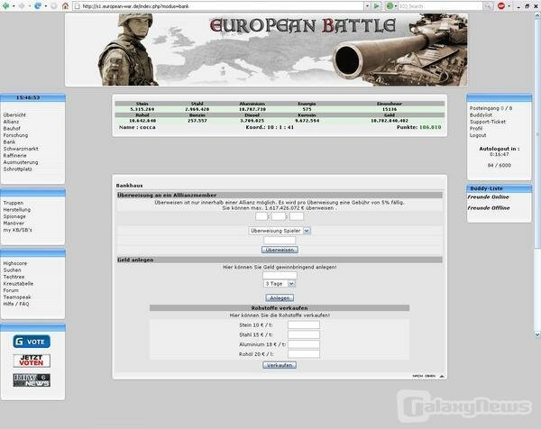 Screenshot European Battle