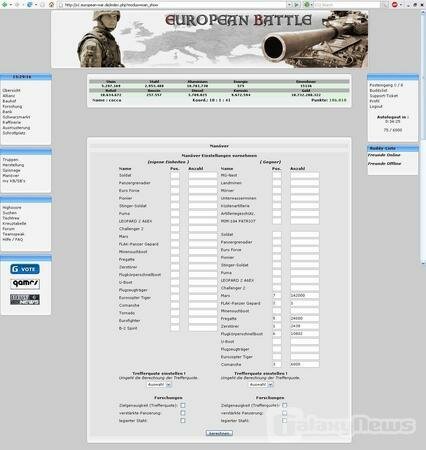 Screenshot European Battle