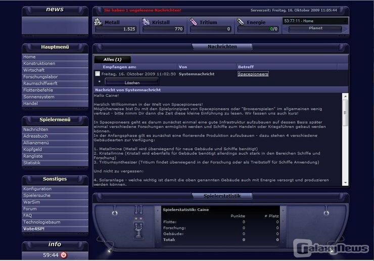 Screenshot Space Pioneers