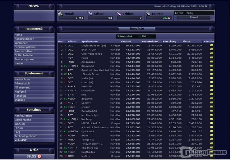 Screenshot Space Pioneers