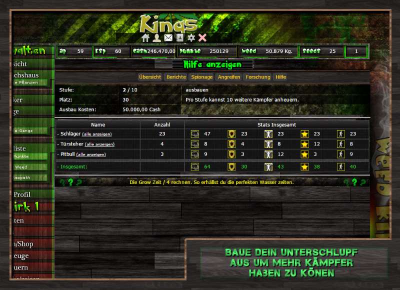 Screenshot Weed Kings | Das Homegrow Browsergame