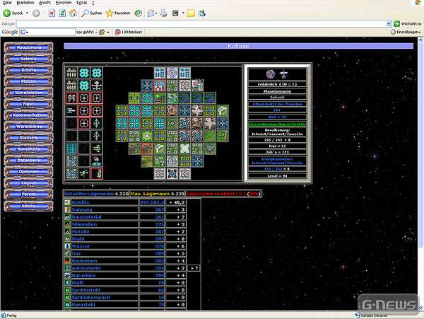 Screenshot Projekt Neuland