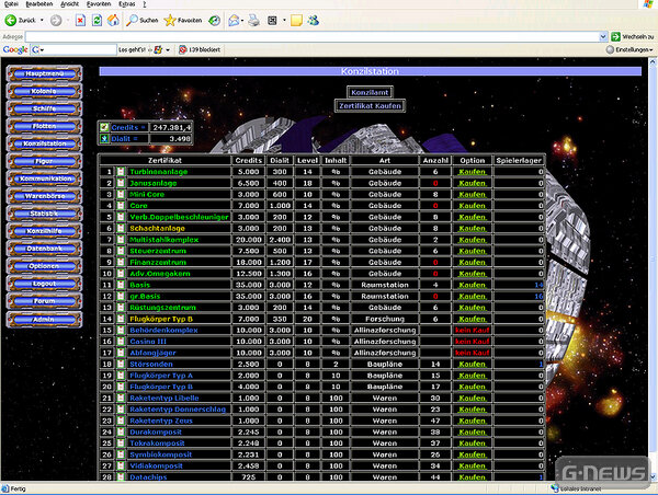 Screenshot Projekt Neuland