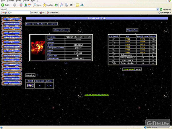 Screenshot Projekt Neuland