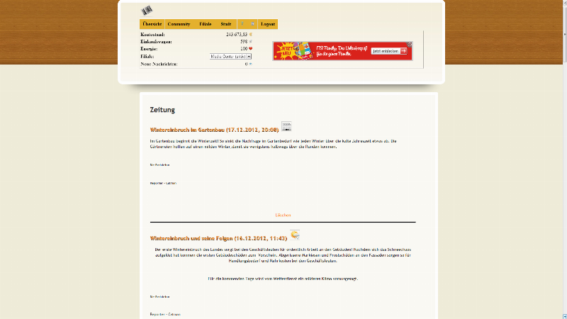 Screenshot Einkaufsmanager