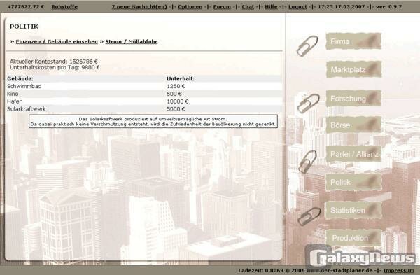 Screenshot Stadtplaner