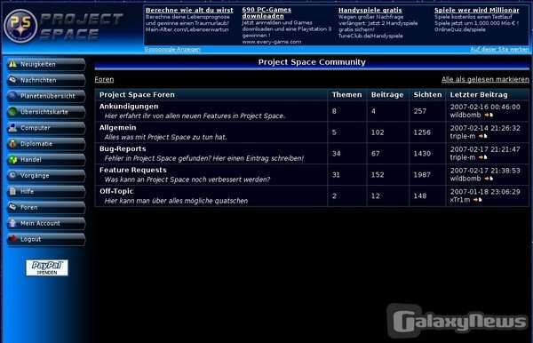 Screenshot Project Space