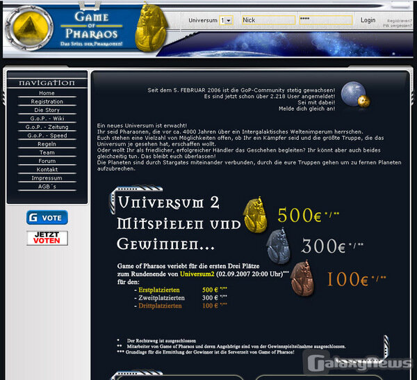 Screenshot Game of Pharaos