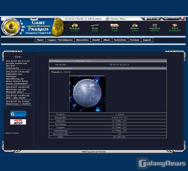 Screenshot Game of Pharaos