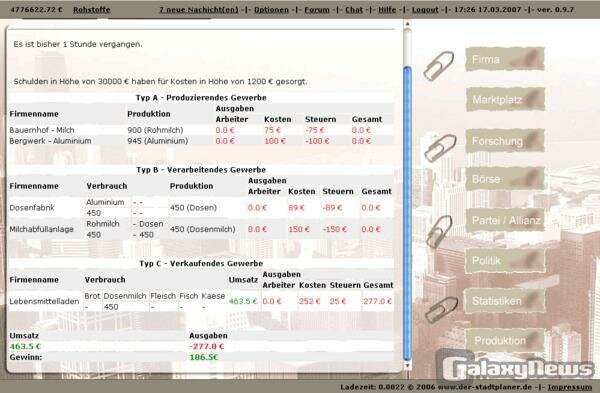 Screenshot Stadtplaner