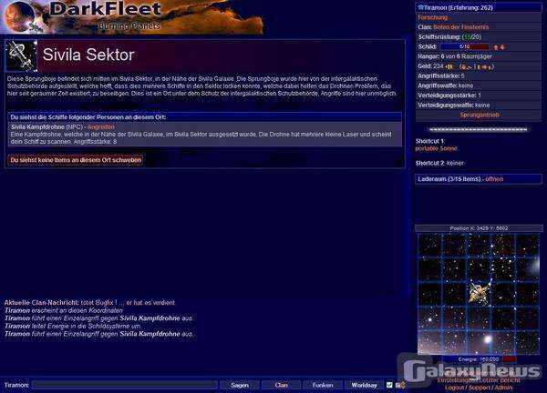 Screenshot Darkfleet.de