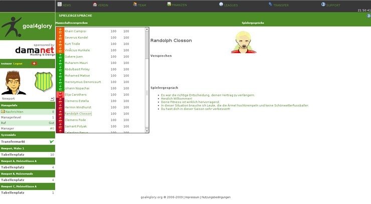 Screenshot Goal4Glory