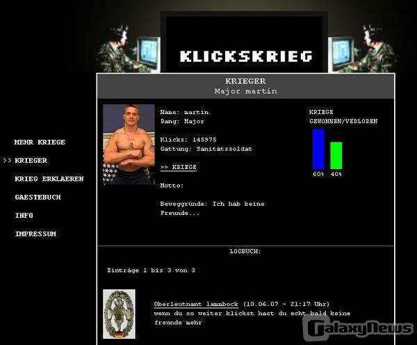 Screenshot Klickskrieg
