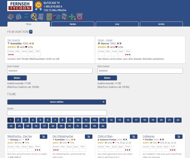 Screenshot Fernseh Tycoon