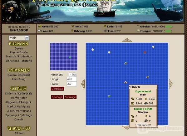 Screenshot Piraten-Battle