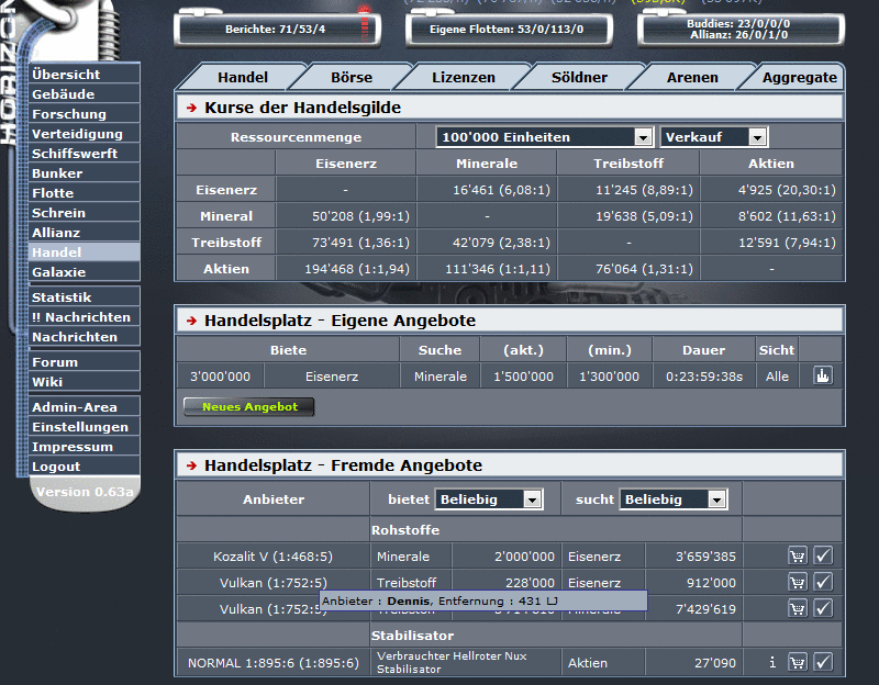 Screenshot Horiversum