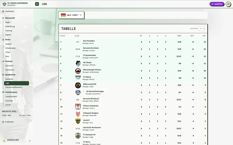 Screenshot Football Legacy