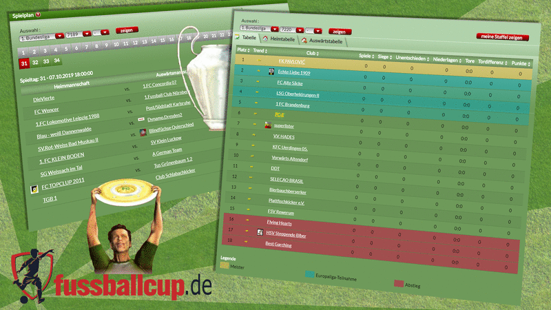 Screenshot Fussballcup